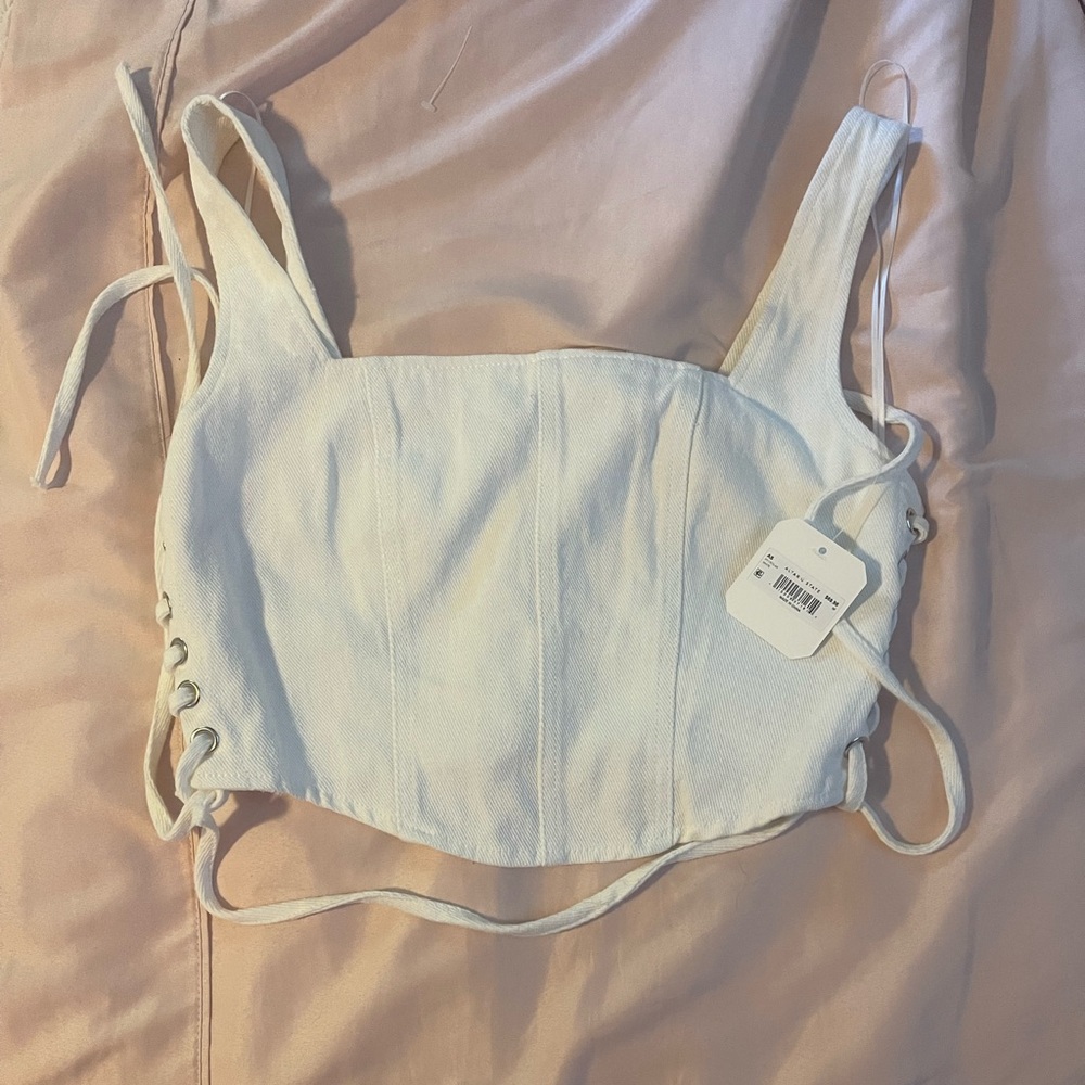 Altar’d State Corset Top - Linen Fabric